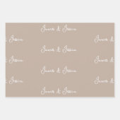 Personalised Pink Rose Wedding  Inpakpapier Vel (Voorkant 3)