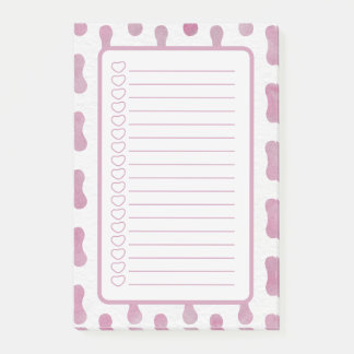 Personalised Pink Shapes Note List.