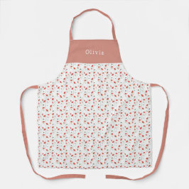Personalised Pretty Poppy Pattern Apron Schort