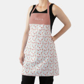 Personalised Pretty Poppy Pattern Apron Schort (Insitu)