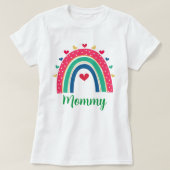 Personalised rainbow t-shirt with the phrase mommy (Design devant)