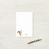Personalised squirrel Notas Post-It (Sur un bureau)