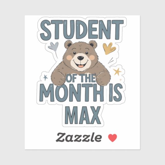 Personalised Student of the Month is... Sticker (Feuille)