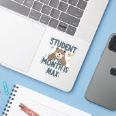 Personalised Student of the Month is... Sticker (Ordinateur portable avec iPhone)