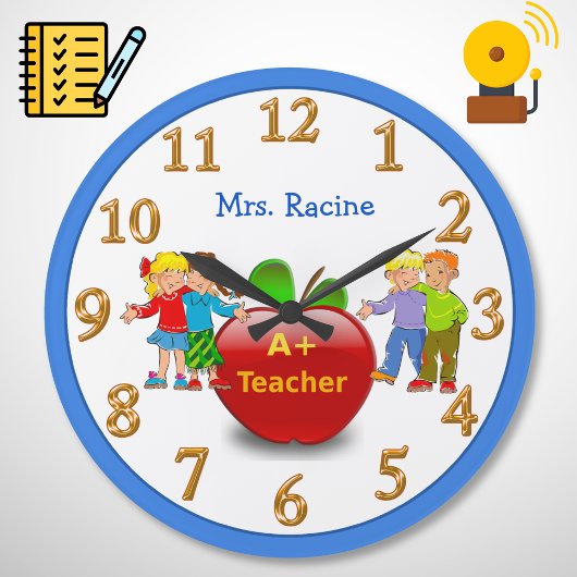 PERSONALISED Teacher Appreciation CLOCK Grote Klok