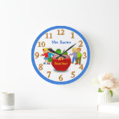 PERSONALISED Teacher Appreciation CLOCK Grote Klok (Huis)