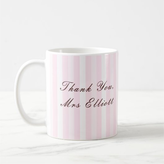 Personalised Thank You Teacher Mug (Gauche)