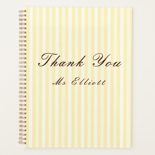 Personalised Thank You Teacher Notebook  (Devant)