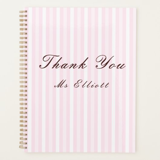 Personalised Thank You Teacher Notebook  Planner (Voorkant)