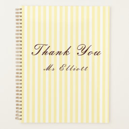 Personalised Thank You Teacher Notebook Planner