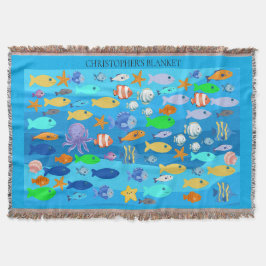 Personalised Throw - Fish Design Deken