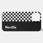 Personalised Two-Tone Checkerboard iPhone Hoesje (Achterkant horizontaal)