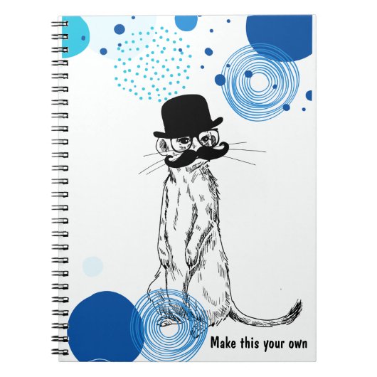 PERSONALISED Under Cover Meerkat Notebook Notitieboek (Voorkant)