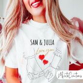 Personalised unisex t-shirt for lovers.