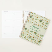 Personalised Vintage Daisy Sage Green Planner (Devant avec enveloppe)