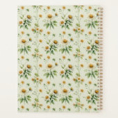 Personalised Vintage Daisy Sage Green Planner (Dos)