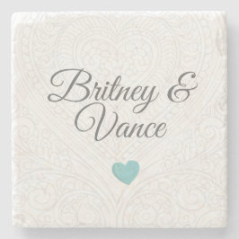 Personalised Wedding Coasters Stenen Onderzetter