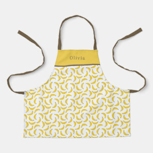 Personalised Yellow Banana Pattern Apron. Schort