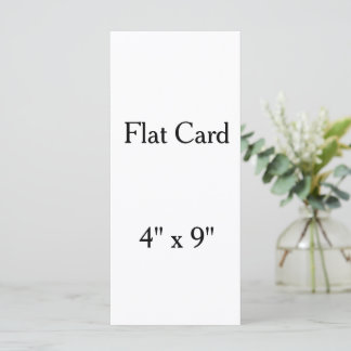Personaliseer 10 x 23 cm platte kaart met vierkant