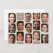 Personaliseer 14 foto's Klasse taupe Modern Onze t Briefkaart (Voorkant / Achterkant)