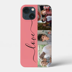 Personaliseer 3 foto en tekst iPhone 13 mini hoesje