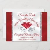 Personaliseer 40th Jubileum sparen de Magneten van (Voorkant)