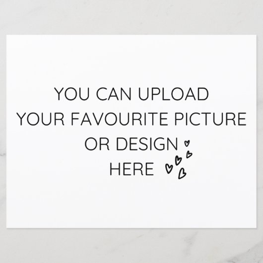 Personaliseer 8,5 inch x 11-inch behuizing kaart-  (Voorkant)