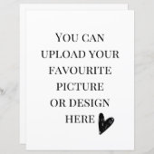 Personaliseer 8,5 inch x 11-inch behuizing kaart- (Voorkant / Achterkant)