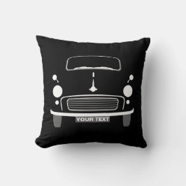 Personaliseer aangepaste Black Morris Minor pop ku Kussen
