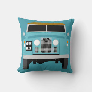 Personaliseer aangepaste blauwe Land Rover Series Kussen