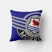 Personaliseer aangepaste donkerblauwe Morris Minor Kussen (Achterkant)