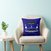 Personaliseer aangepaste donkerblauwe Morris Minor Kussen (Stoel)