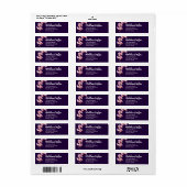 Personaliseer Adres Roze Moth Orchids Etiket (Full Sheet)