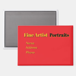 Personaliseer Adverteer Fine Artist / Portretten Magneet