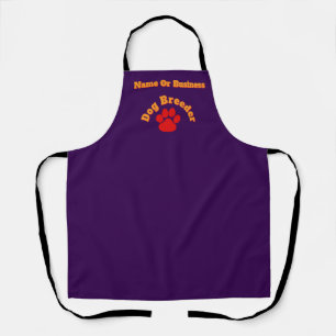 Personaliseer Adverteren Red Paw Dog Breeder Paars Schort