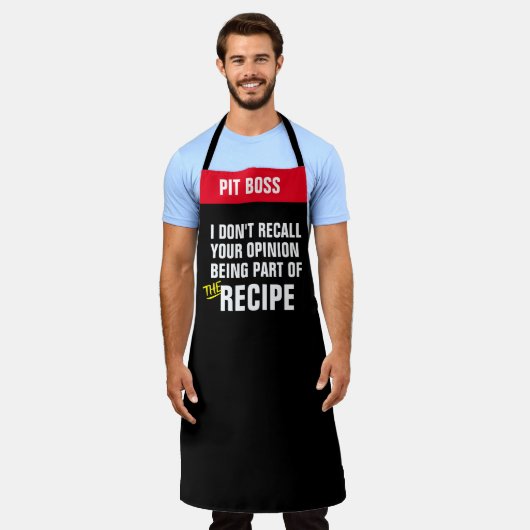 Personaliseer advies Funny Chef Attitude Grill Schort (Gedragen)