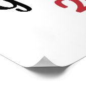 Personaliseer Afstuderen Diploma Pet Red en Black Poster (Hoek)