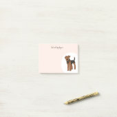 Personaliseer Airedale Terrier Post-it® Notes (Op bureau)