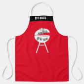 Personaliseer altijd Grill Time Funny BBQ Chef Schort (Voorkant)