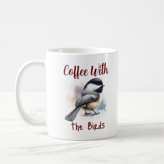 Personaliseer Aquarel Zwarte Kap Vogels Koffiemok
