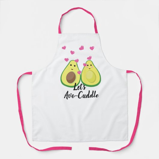 Personaliseer Avocado Baker Chef Schort Love Heart (Voorkant)