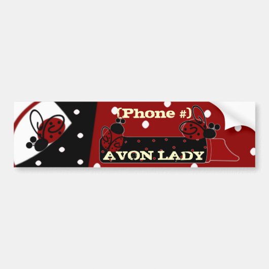 Personaliseer Avon Lady Bumpersticker (Voorkant)