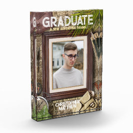 Personaliseer avonturier afstudeeraankondigingen fotoblokken