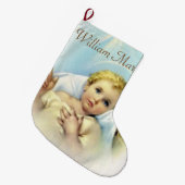 Personaliseer Baby Jesus Grote Kerstsok (Voorkant (Hangend))