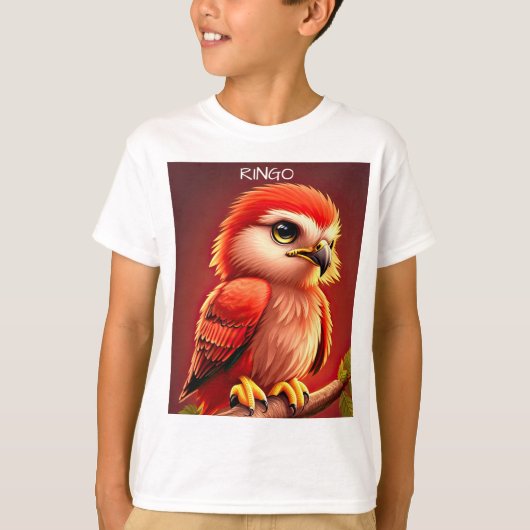Personaliseer Baby Red Hawk T-shirt (Voorkant)