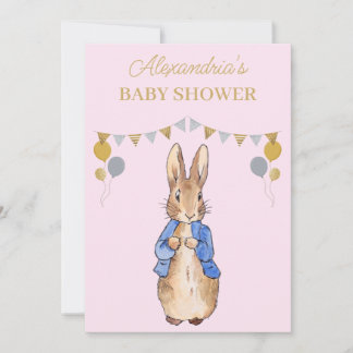 Personaliseer Baby Shower klassieke konijn Kaart