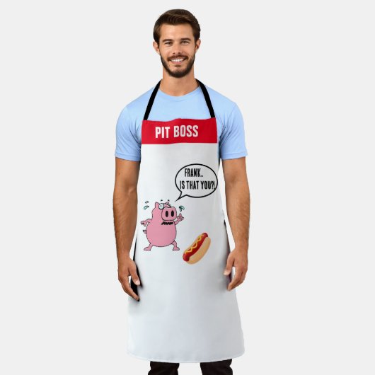 Personaliseer BBQ-Schorten, Frank, ben jij dat? gr Schort (Gedragen)