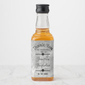 Personaliseer Bedankt voor het vieren met ons Mini Likeurfles Etiket (Voorkant)