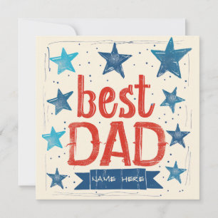 Personaliseer Beste Papa Feestdagenkaart