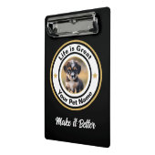 Personaliseer bewerkbare Pet Lovers Design Mini Klembord (Angled2)